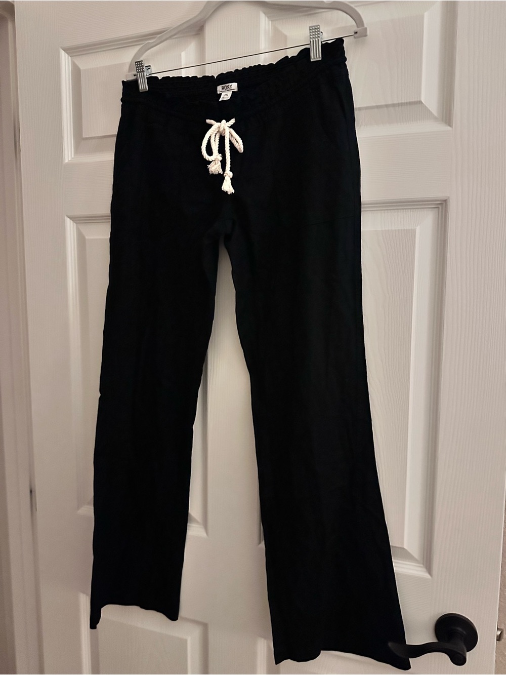 Roxy Black Boot Cut Drawstring Pants
